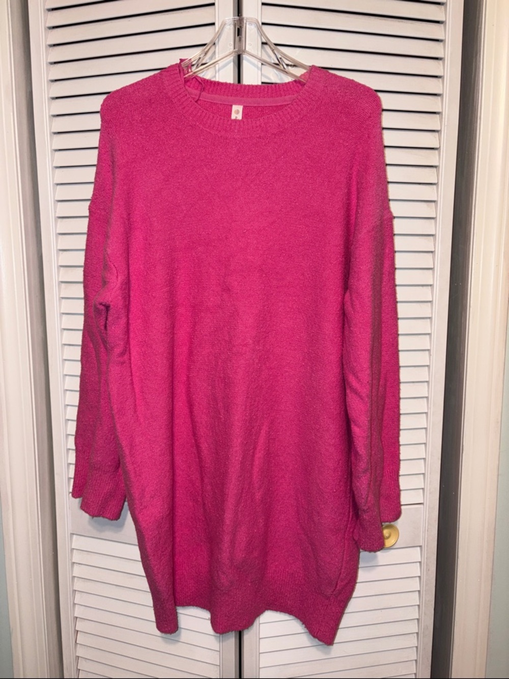 NWT Daily Practice Bright Pink Crewneck Sweater Dress Size M
